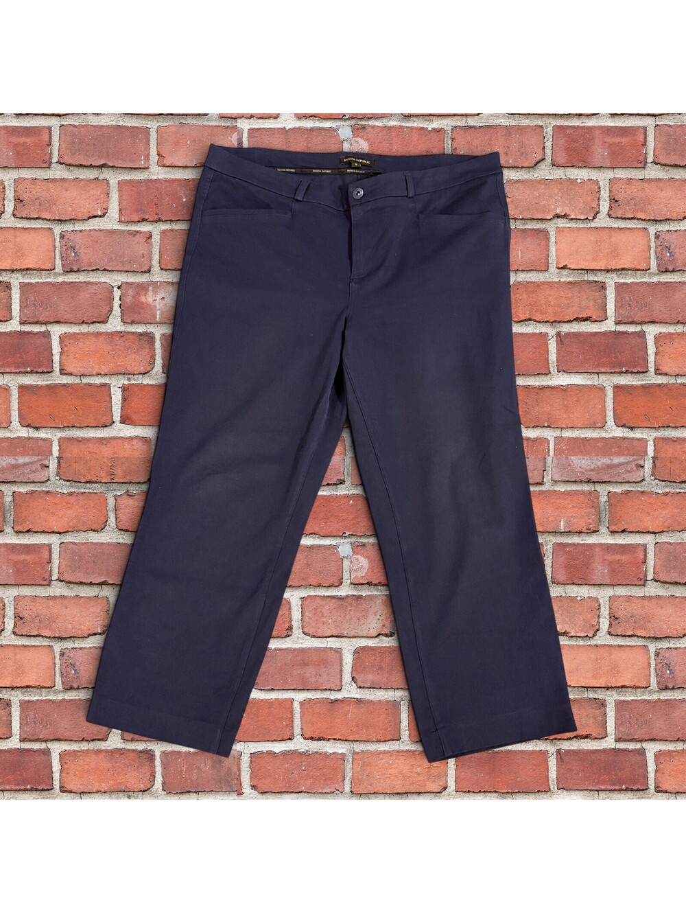 Banana Republic Navy Blue Cropped Dress Pants, 16